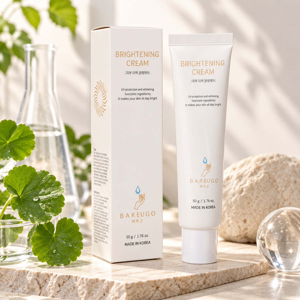 Crème Hydratante à la Centella & Niacinamide – BAREUGO 50 g