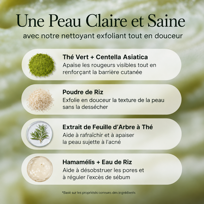 Nettoyant Visage au Riz Vert – Arencia 120 g