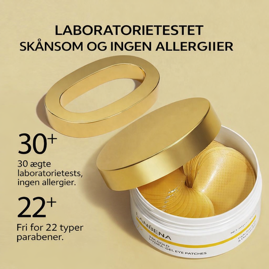 Hydrogel-øjenpatches med guld og kollagen – mod mørke rande og poser under øjnene (30 par)